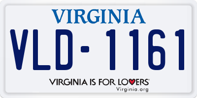 VA license plate VLD1161