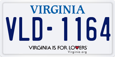VA license plate VLD1164