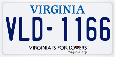 VA license plate VLD1166