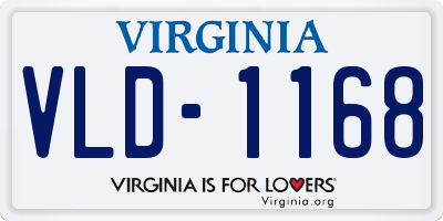 VA license plate VLD1168
