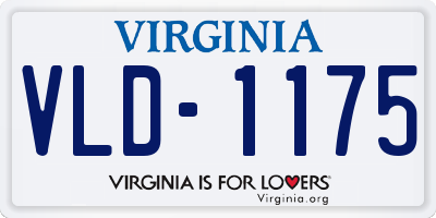 VA license plate VLD1175