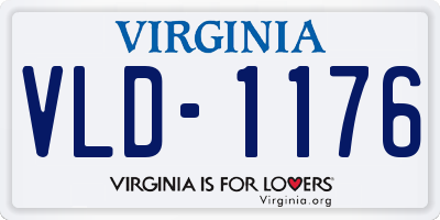 VA license plate VLD1176