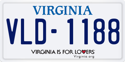 VA license plate VLD1188