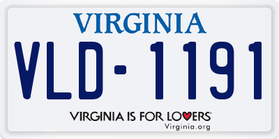 VA license plate VLD1191