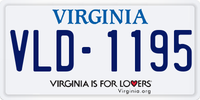 VA license plate VLD1195