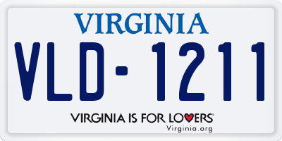 VA license plate VLD1211