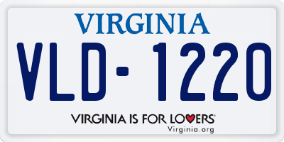 VA license plate VLD1220