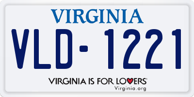 VA license plate VLD1221
