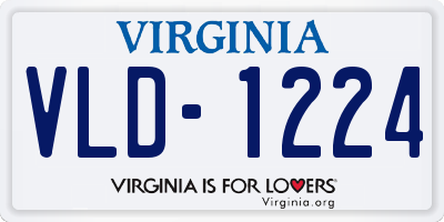 VA license plate VLD1224