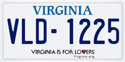 VA license plate VLD1225