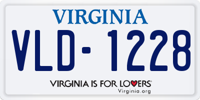 VA license plate VLD1228