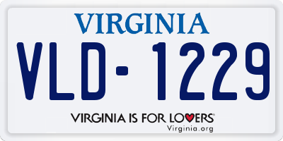VA license plate VLD1229