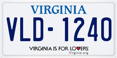 VA license plate VLD1240