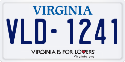 VA license plate VLD1241