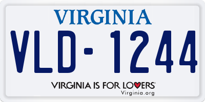 VA license plate VLD1244