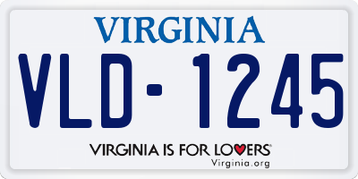 VA license plate VLD1245