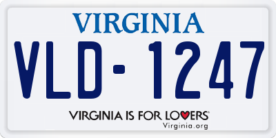 VA license plate VLD1247