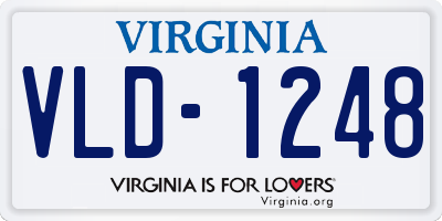 VA license plate VLD1248