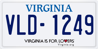 VA license plate VLD1249