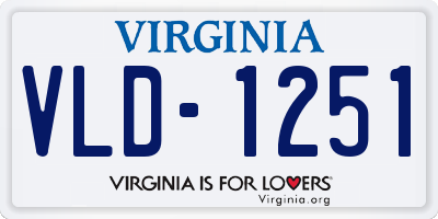 VA license plate VLD1251
