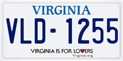 VA license plate VLD1255