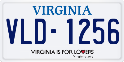 VA license plate VLD1256