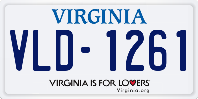 VA license plate VLD1261