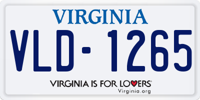 VA license plate VLD1265