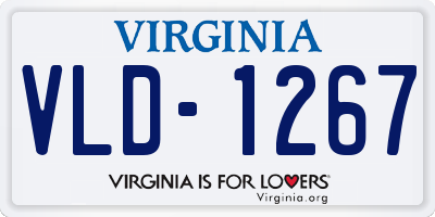VA license plate VLD1267