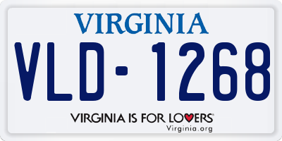 VA license plate VLD1268