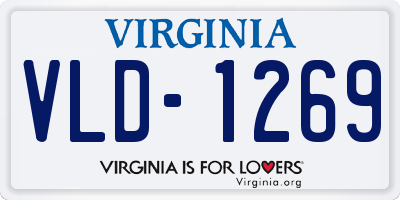 VA license plate VLD1269