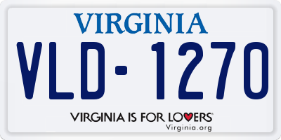 VA license plate VLD1270