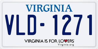 VA license plate VLD1271