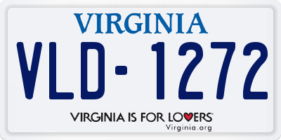 VA license plate VLD1272