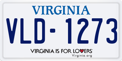 VA license plate VLD1273