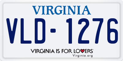 VA license plate VLD1276