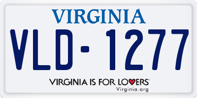 VA license plate VLD1277