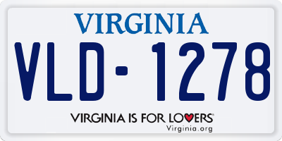 VA license plate VLD1278