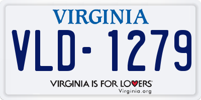 VA license plate VLD1279