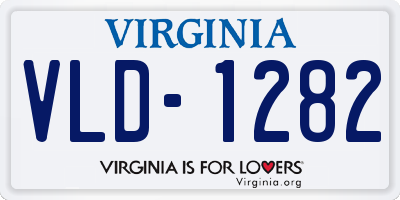 VA license plate VLD1282