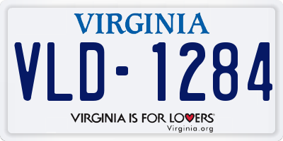 VA license plate VLD1284