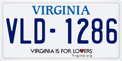 VA license plate VLD1286