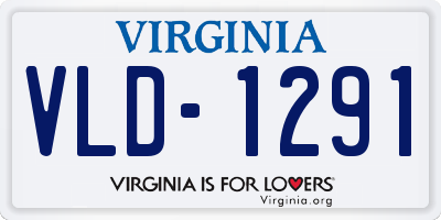 VA license plate VLD1291