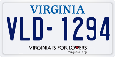 VA license plate VLD1294