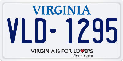 VA license plate VLD1295