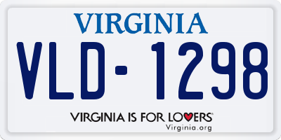 VA license plate VLD1298