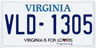 VA license plate VLD1305