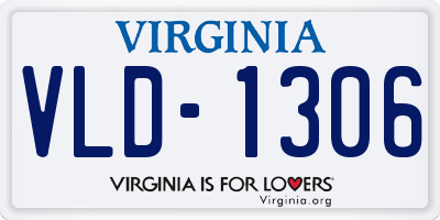 VA license plate VLD1306