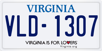 VA license plate VLD1307