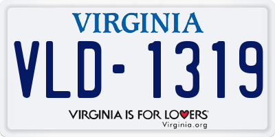VA license plate VLD1319
